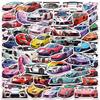 10 30 50 100Pcs Retrofit Racing Sports Car Waterproof Stickers Cartoon Graffiti Decals Kids Toy Luggage Laptop Bike Car Sticker