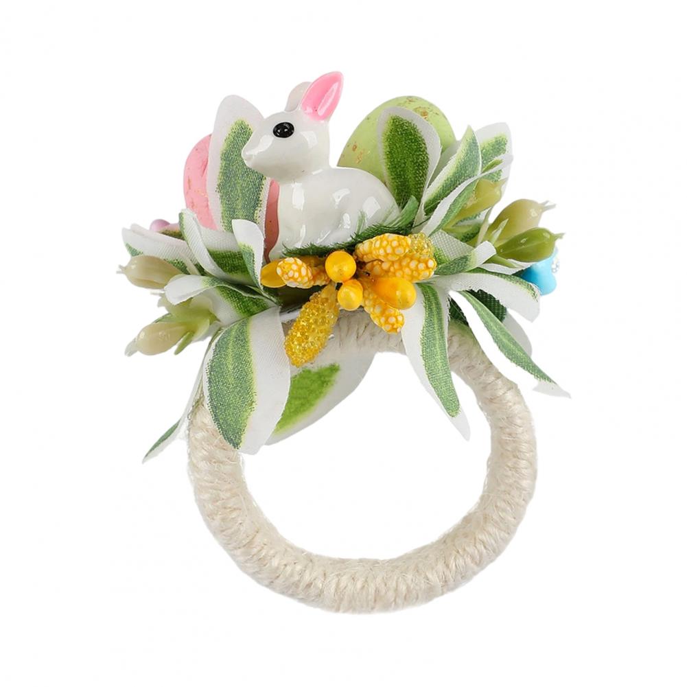 Hasenohren-Serviettenhalter Osterhase Serviettenringe mit Hasenohren-Design Festliche Osterei-Serviettenhalter Frühlings-Dinnerparty