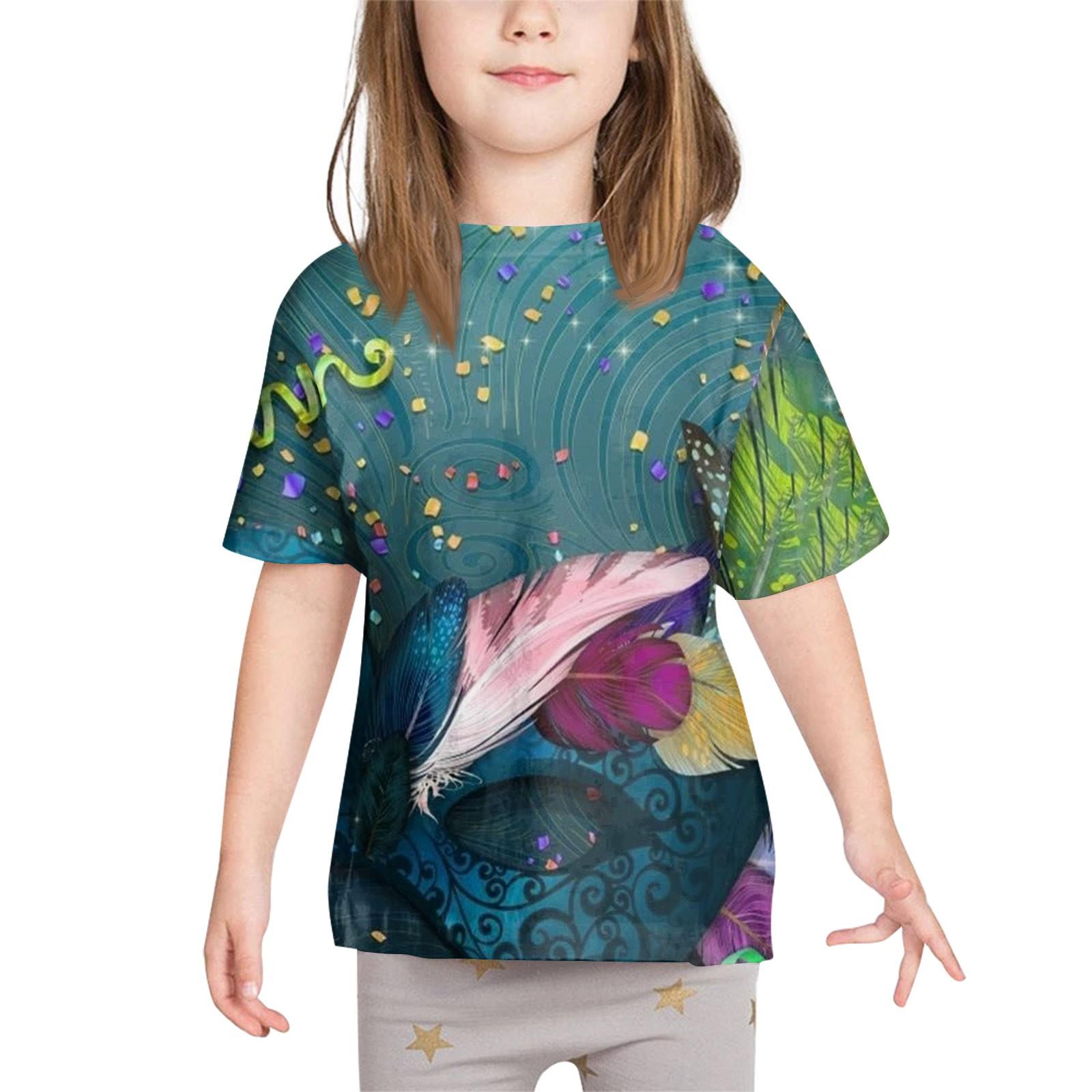 

Детские карнавальные топы, свободные футболки с короткими рукавами и круглым вырезом для мальчиков и девочек, топы 100 армия зеленый