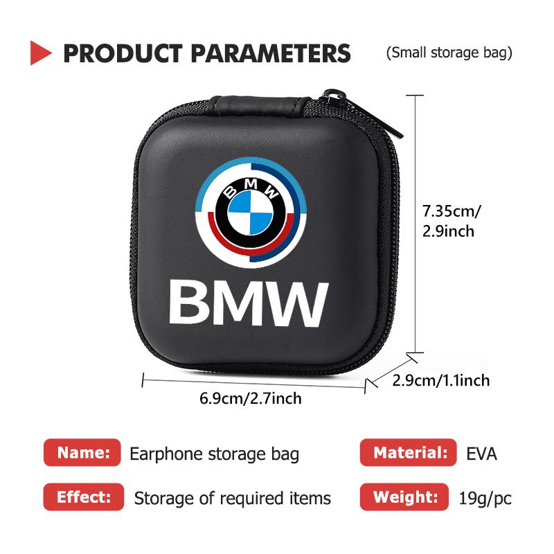 BBKB9 Car Organizer EVA Storage Earphone Cable Case Bluetooth Bag For BMW Performance M2 M3 M4 X1 X3 X4 X5 E87 X7 E91 G20