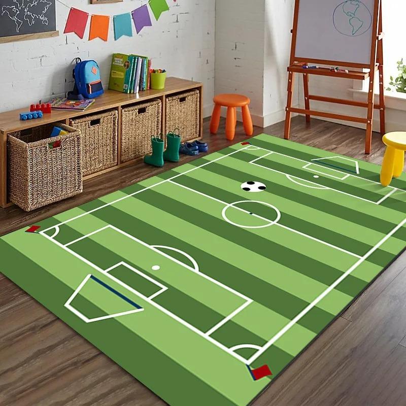 Indoor Soccer Anti-slip Rug Gaming and Business Rug Living Room Coffee Table Mat Bedroom Bed Rug  Bedroom Decorative Rug