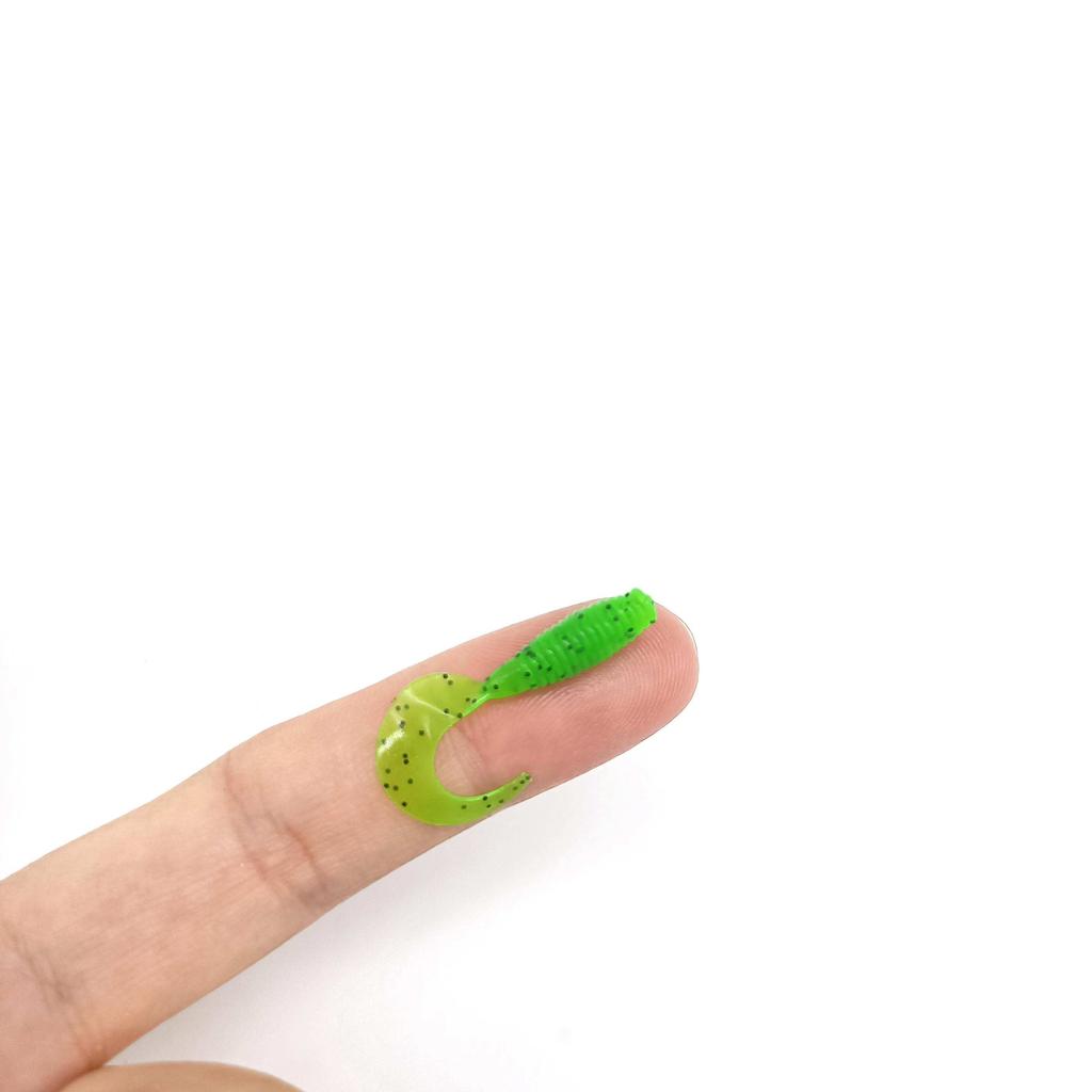 DUODUOYU 10PCS Small Soft Lure 28mm/35mm Artificial Swimbait Jig Silicone Single Tail Pesca Artificial Fishing Lures