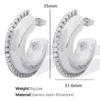 European and American Internet celebrities ins personality ring C type trend simple Epoxy earrings