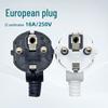 16A European Multi-Style Connectable Plug (German/French/Russian/Korean) with Detachable Design