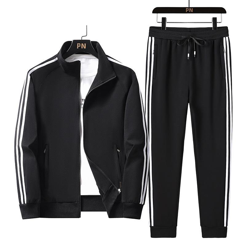 Spring Autumn Mens Sportswear Hoodies+Sweatpant Tracksuit Jacket+Pants 2 Pcs Sets Man Outdoor Joggers Running Sports Suits