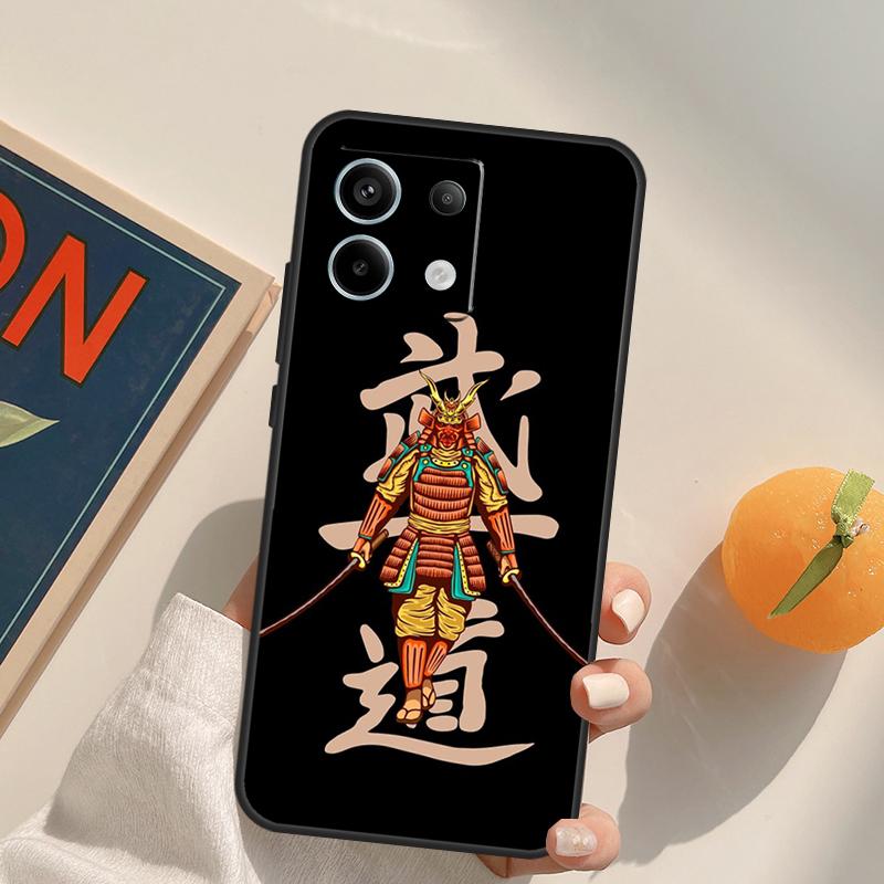 Samurai Oni Mask Funda For Xiaomi Redmi Note 9 10 11 12 13 14 Pro 9S 10S 11S 12S Redmi 13C 10C 12C 14C Case