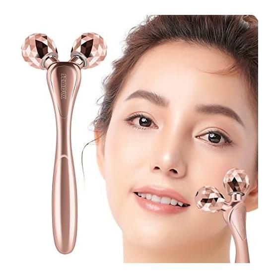 Beauty Roller, Small Face Roller, Beauty Roller, 3D Y-shaped Face Roller, Massage Roller, Waterproof, No Charging Required, Small Face, Prevents