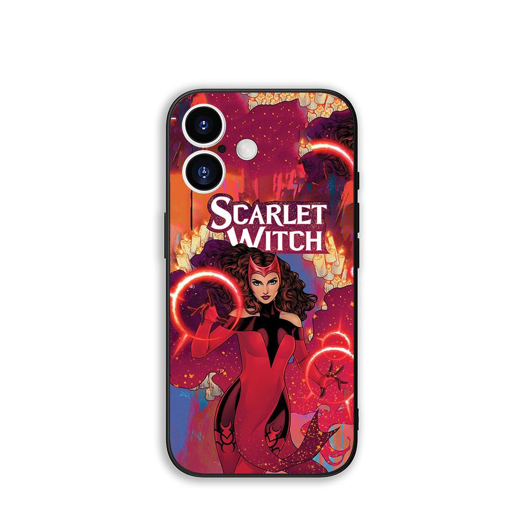 for Apple iPhone 17 16 11 Pro XS Max XR 6 7 8 Plus + 16E SE 2020 Air 5 SE2 Phone Cover Case M-Marvels Scarlet Witch Casing