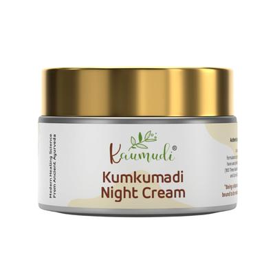 Kaumudi Kumkumadi Nachtcrème | Voor Vrouwen en Mannen | Gemaakt met Shata Dhauta Ghrita (100 Keer Gewassen Ghee) & Kumkumadi Thailam | Handgemaakt met Natuur