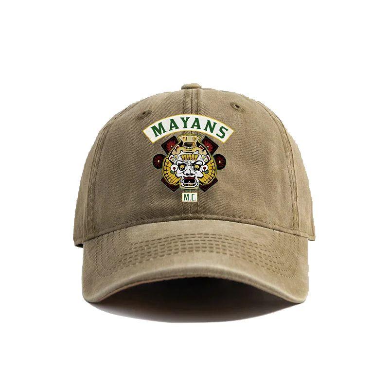 2025 Summer Mayans MC Baseball Cap Distressed Hats Cap Unisex Retro Outdoor Summer Adjustable Motorcycle Club Mayans Hat