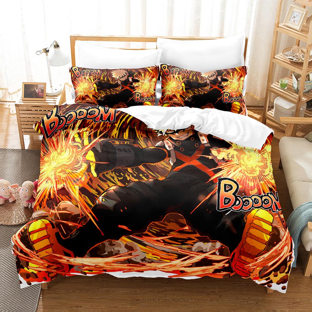 Japan Anime My Hero Academia 3D Printed Bedding Set Cartoon Duvet Covers Pillowcases Comforter Bedding Set Bedclothes Bed Linen