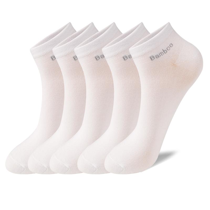 New 5Pairs Men Bamboo Fiber Socks Short Summer Breatheable Anti-Bacterial Man Ankle Socks Busines High Qualty Plus Size EU38-46