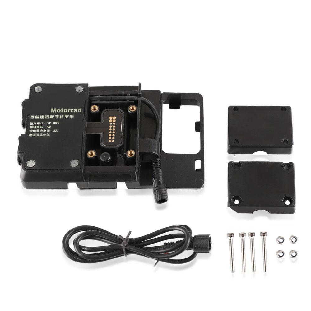 

Кронштейн для навигации мобильного телефона с USB-зарядкой и креплением для BMW R1200GS R1200LC R1200ADV R1250GS R1250ADV S1000XR чёрный