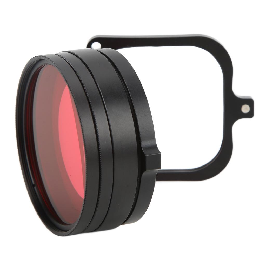 JUNESTAR 16x HD Macro Lens Red Purple Diving Filter 58mm Adapter Ring Lens Cap for Hero 9