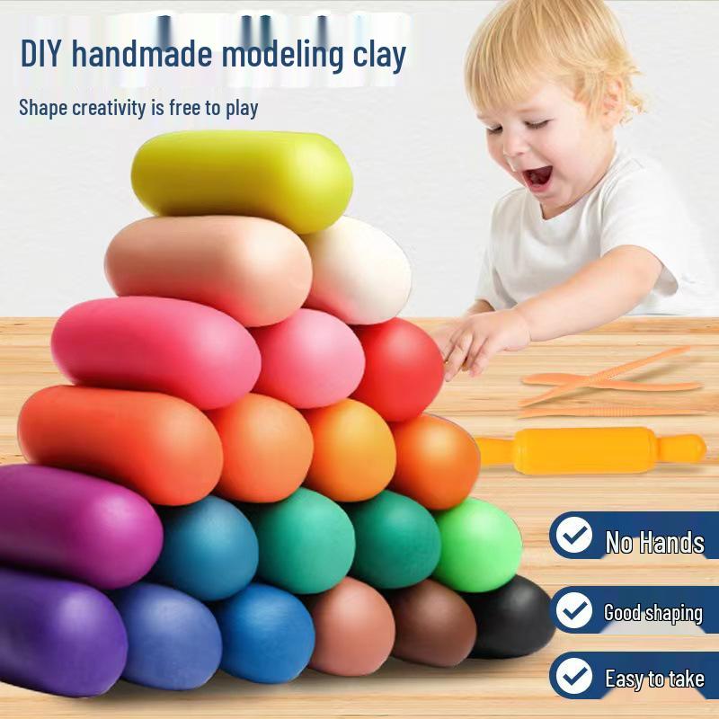 Bunte, nicht trocknende Knete für Kinder - DIY Weizenknete Spielzeug für Jungen und Mädchen, Ideal für Handarbeiten und den Kindergarten