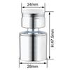 Dual-function Faucet Aerator 24mm Kitchen Faucet Head Bubbler Faucet Sprayer Attachment  Bathroom