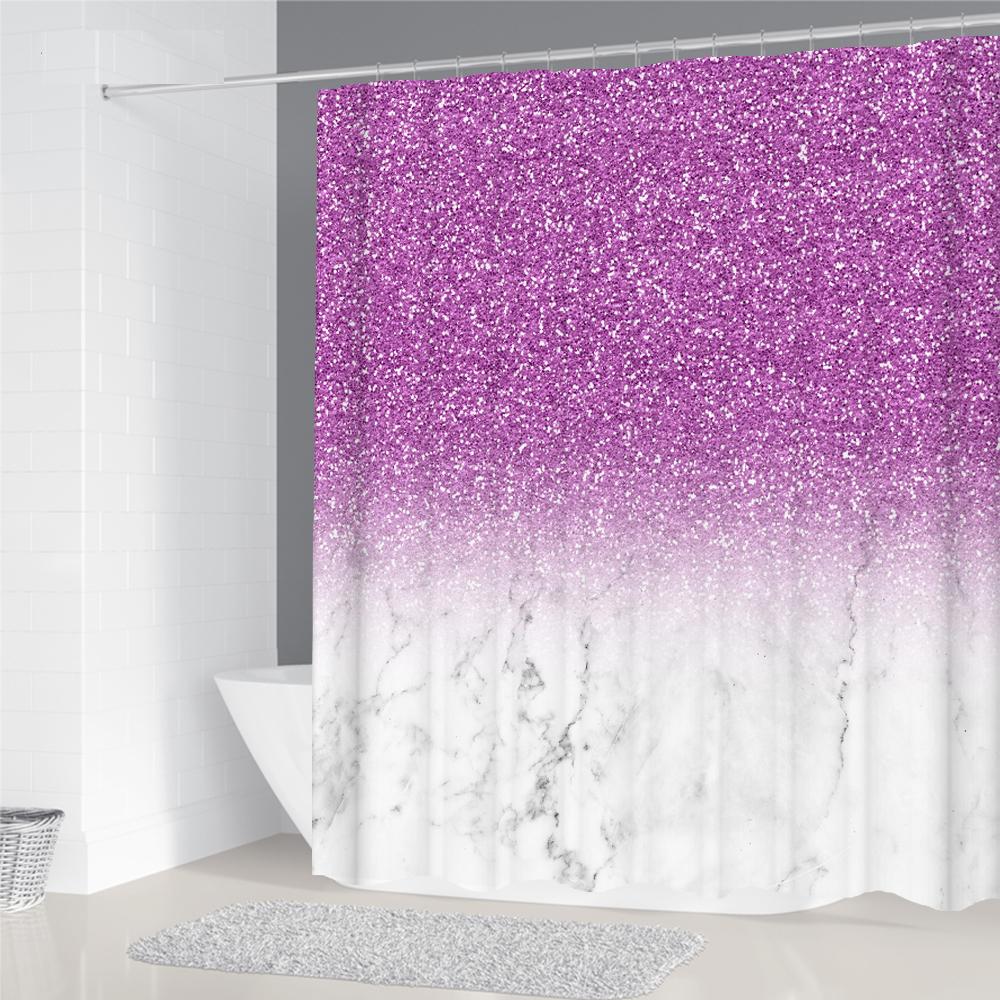 Shiny Dream Printed Shower Curtain Mildew Waterproof Curtain With Hook Bathroom Decorative Curtain 3D Shower Curtains 240*180Cm