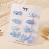 8Pcs/Set New Cute Fresh Minni Bowknot Hair Clips For Woman Girls Sweet Flower Star Hairgripes Barrette Hair Accessories Gifts