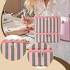 Nail Polish Carrying Case Makeup Bag Stylish Multipurpose Portable Gift for Women Striped