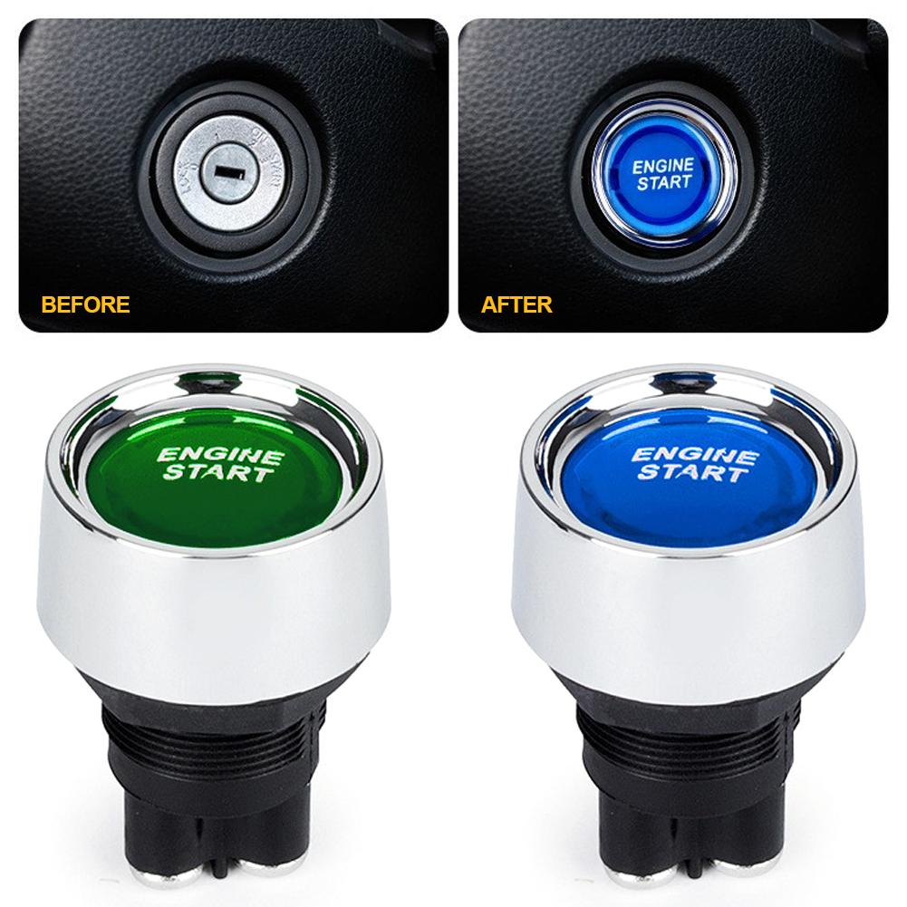 DC 12V/24V Car Engine Start Push Button Keyless Switch Racing Small Start Button Lgnition Starter On Off Switches Stop Battery Switches5
