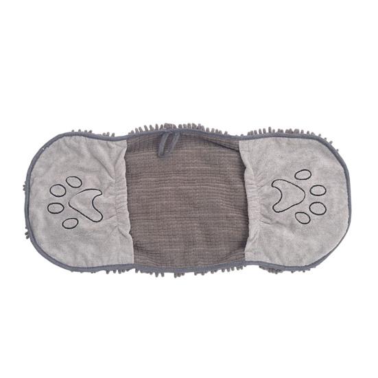 Absorbent Chenille Dog Towel Fast Drying Microfiber Pet Towel with Hand Pockets Machine Washable Dog Drying Towel for Bath Beach Shower