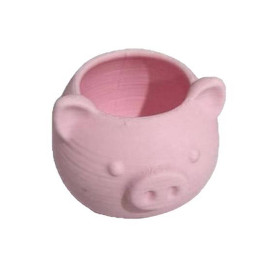 

3D Printed Mini Pink Pig Flower Pot Small Cute Animal Planter Novelty Desktop Organizer for Desk Balcony Home Office Decor S