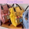 Mochila Estampada Ursinho Pooh para Mamães e Bebês Mochila de Viagem de Grande Capacidade