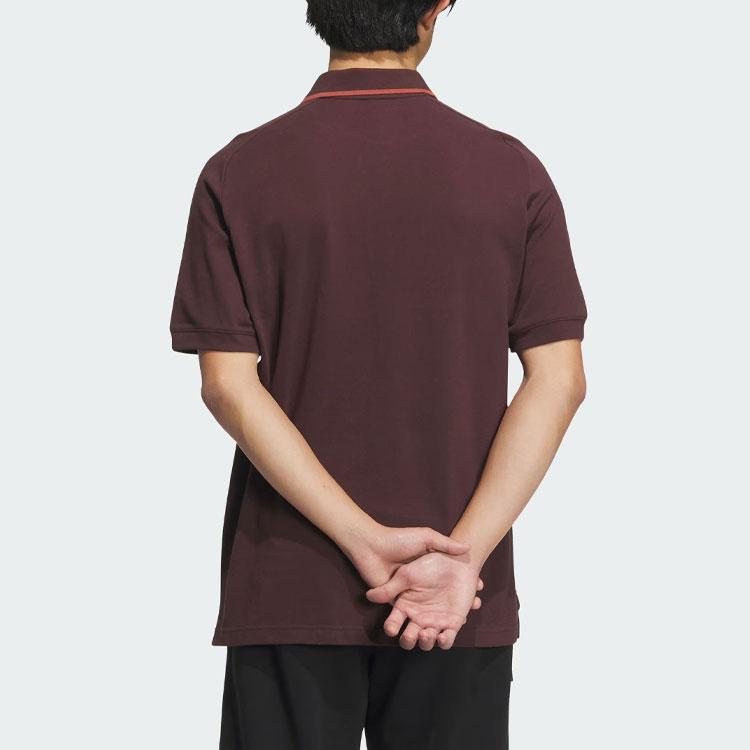 New Adidas Wuji Series Polo Shirts Men Dark Gray Brown IP4915