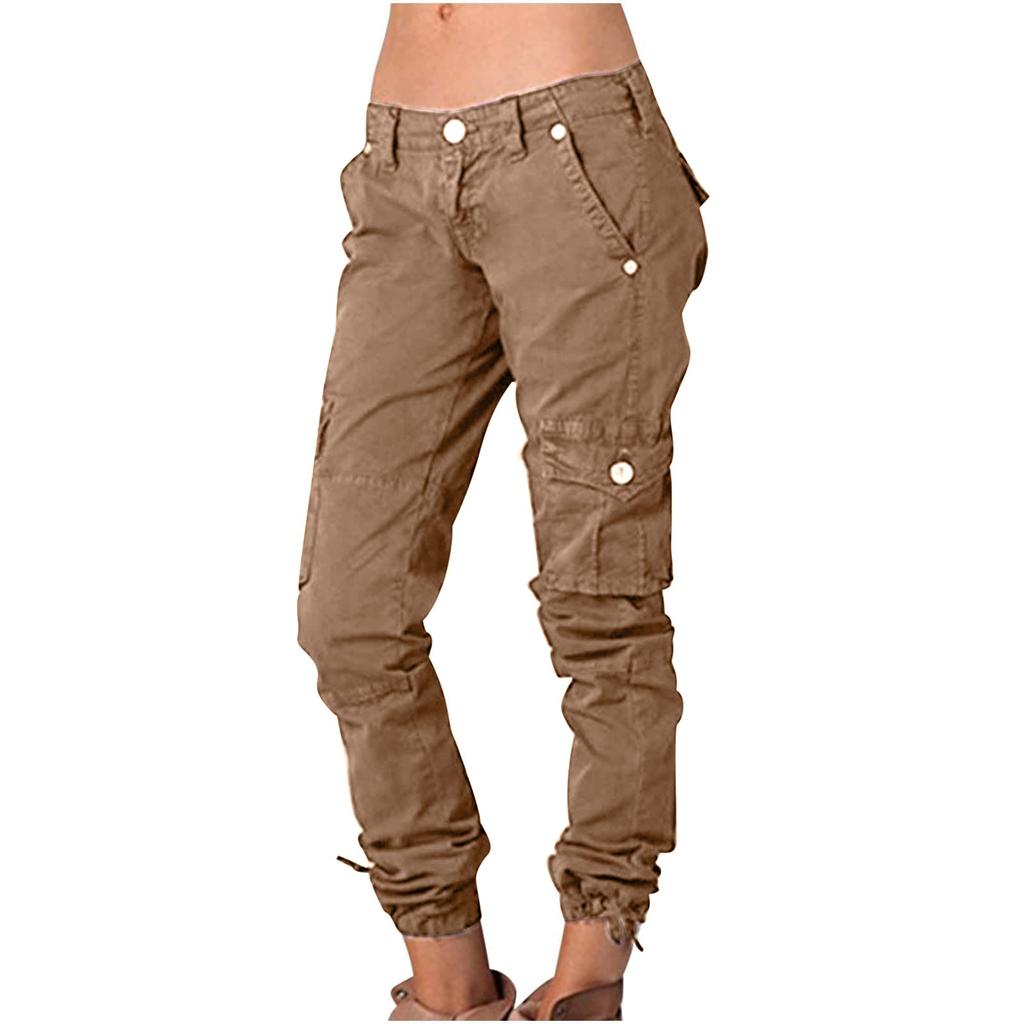 Damenhose mit Farbnähten, Tasche und Reißverschluss, lässig und bequem