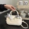 Lace Ribbon Crossbody Bowling Bag Bow Small Square Bag Pea Bag Boston Handbag Party