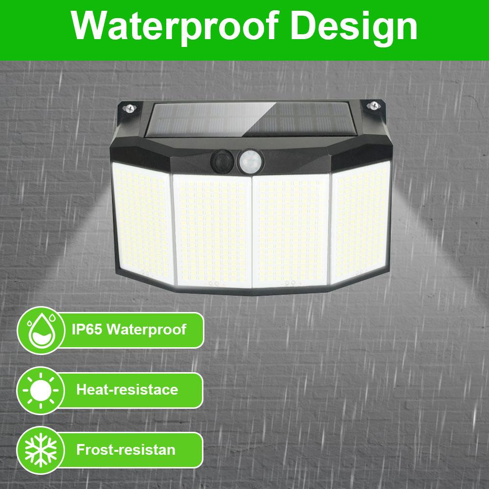 576 LED Solar Power Light Motion Sensor Outdoor Waterproof 3 Mode Security Spotlight for Outside Pathway Yard Garden Garage Lamp