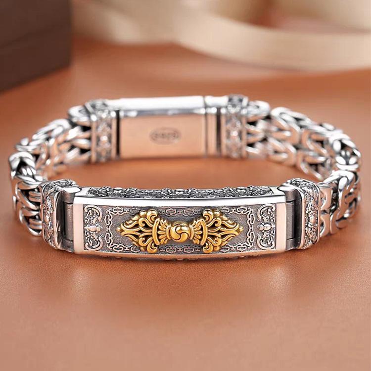 Papas Diamant Leng Yan Chui Transfer Webarmband Herren Trendig Retro Kreativer Personalisierter Schmuck Handgefertigt