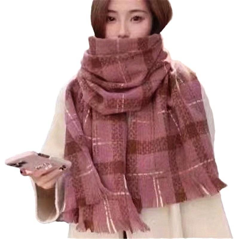 Korean Style Meteor Shower Plaid Scarf for Men and Women Korean Style Fashionable Autumn and Winter Style  Versatile Trend