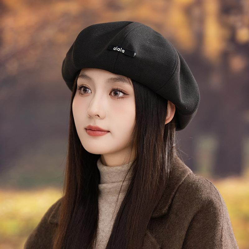 

Японская ретро однотонная универсальная восьмиугольная шляпа для женщин на осень и зиму, новая литературная шляпа художника, повседневная шляпа-берет, подчеркивающая маленькое лицо One Size