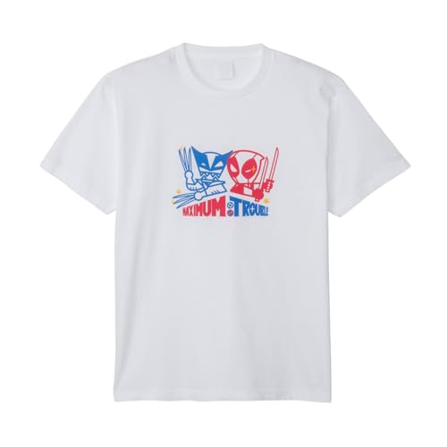 Small Planet Marvel  Deadpool & Wolverine  Short Sleeve T-Shirt SD Large White
