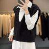 Autumn new twist knitted vest women's V-neck casual simple fashion sleeveless vest women's vest