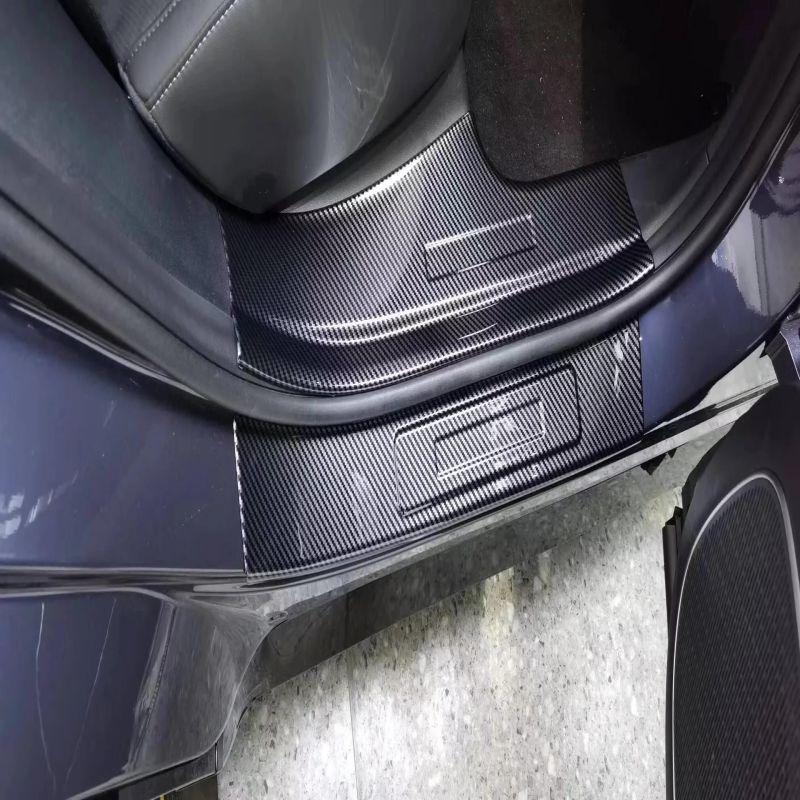 Protecții praguri auto și protector portbagaj - Decorațiune anti-pas cu fibră de carbon