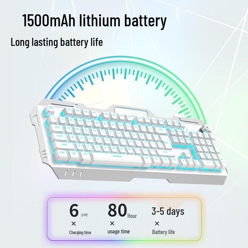 GX810 White Wireless Gaming Keyboard & Mouse Combo