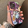 Applicable to Apple 11/11 colored silver mobile phone case Huawei OPPO Xiaomi vivo new fun crayon Xiaokui anti-drop