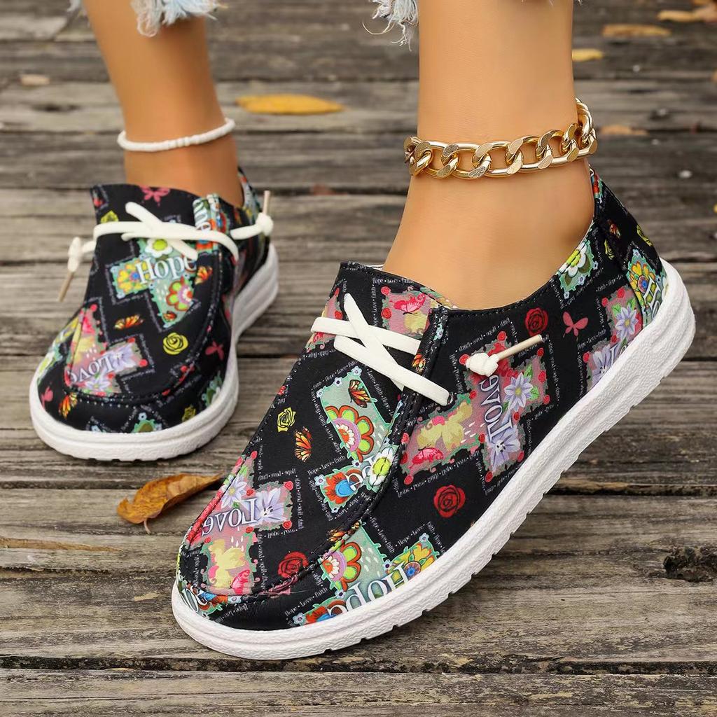 Canvas single shoes women's low-top casual shoes women's comfortable one-pedal lazy shoes women's variety of optional