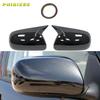 For Toyota Corolla 2007-2013 Vios Yaris Sedan P90 2008-2013 Car Rear View Mirror Covers ABS Carbon Fiber Gloss Black
