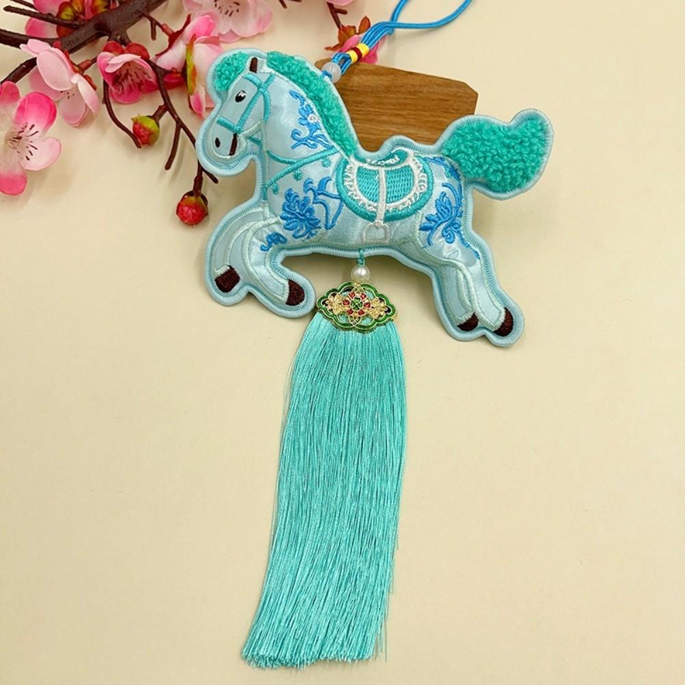 Year of The Horse Mascot Pony Tassel Pendant Embroidery Horse Hanging Decor Collectible