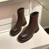 Fashion Autumn Winter Women Ankle Boots Casual Back Zippers Low Heels Shoes Ladies Vintage Short Booties