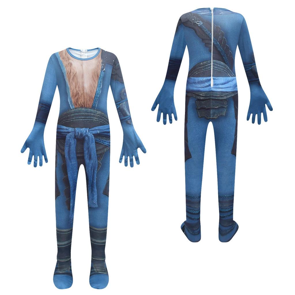 Wukong Myth Black Kids Costume Jumpsuit Mask Set Game Cosplay Halloween Party