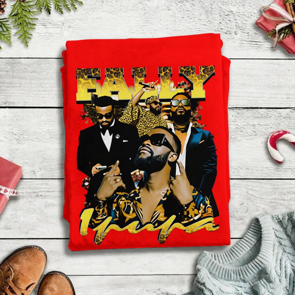 Unisex T-Shirts Fally Ipupa Mode Reine Baumwolle T-Shirts Kurzarm T-Shirts Rundhals Oberteile Bedruckt