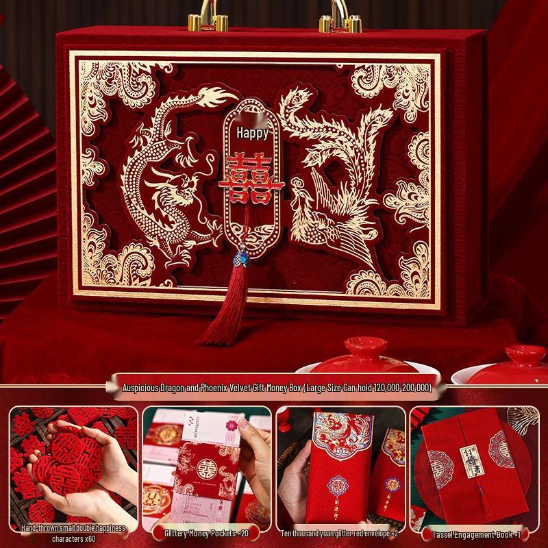 Luxury Betrothal Gift Box: Elegant Engagement & Wedding Decoration for Bride Price Cash