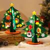 1 sada mini sada vánočního stromečku z plsti s barevným pohádkovým světlem