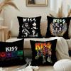 K-KISS Rock & Roll Pillow Case Plush Fabric Soft Pillowcase Double Sided Print Cushion Cover Household Gifts