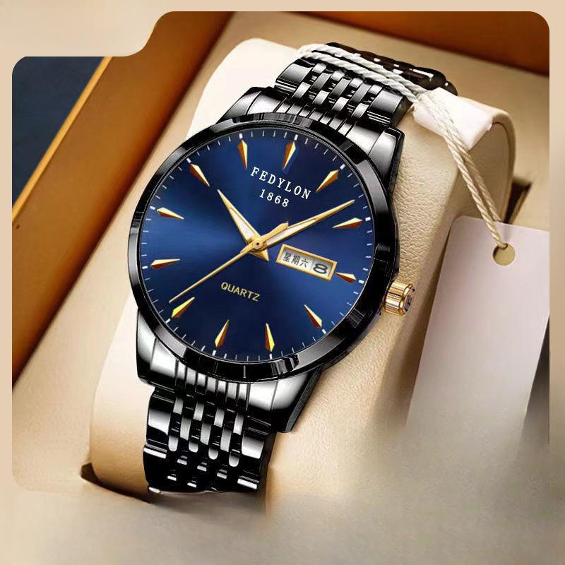 Reloj de Movimiento Automático Nuevo Luminiscente Resistente al Agua Reloj Calendario para Hombre Cuarzo Coreano No Mecánico