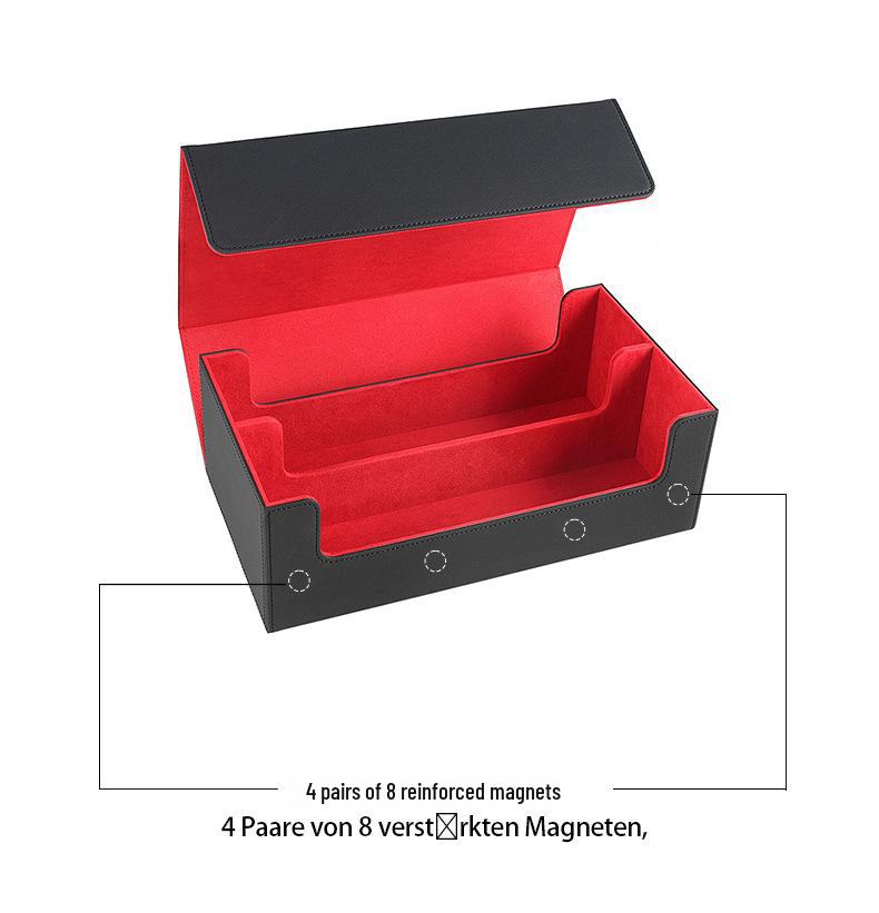 Hot-Selling Double Row 1200-Capacity PU Leather Magnetic Planet Card Game Box